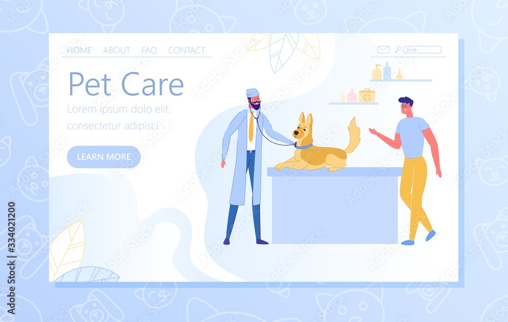 Vector Illustration Inscription Pet Care, Cartoon. Vector Illustration Inscription Pet Care, Cartoon.