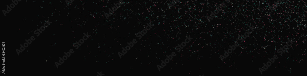 Fototapeta premium Network Mesh Random Procedural Art background illustration