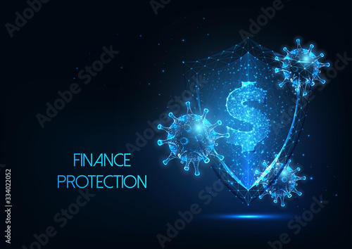 Finance protection during economic crisis caused by coronavirus pandemics quarantine