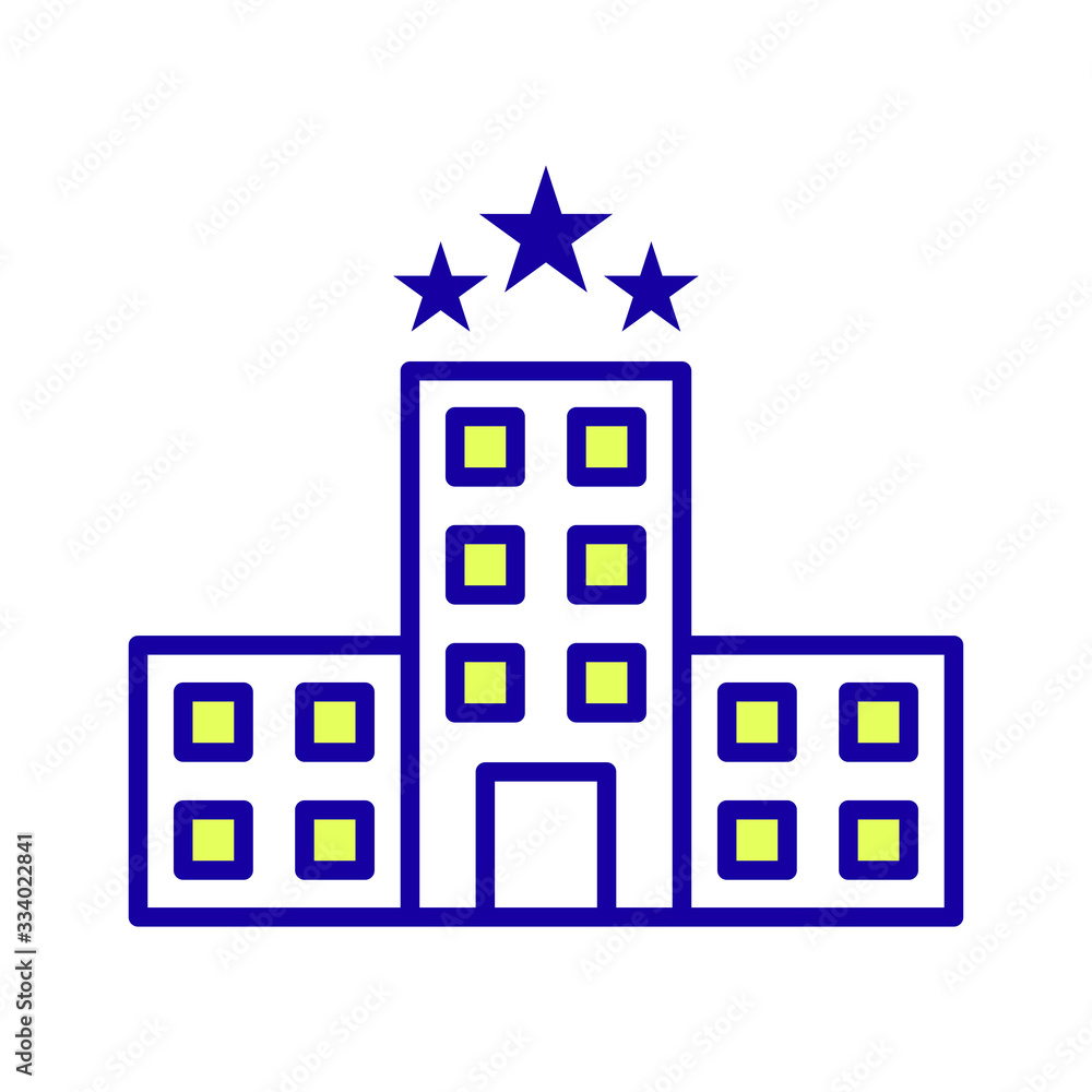 Hotel symbol icon vector