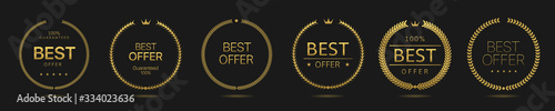 Golden wreath icons