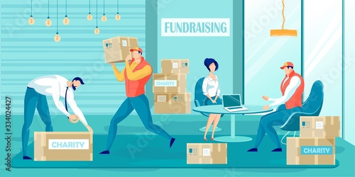 Fundraising Charity Volunteer Collect Donation