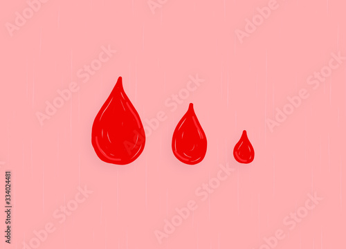 Menstruation drops period illustration photo