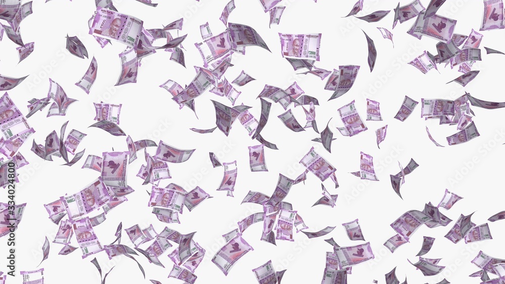 money bills 3d illustration isolated on white