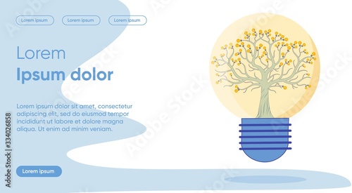 Fresh Idea Birth Flat Landing Page Vector Template