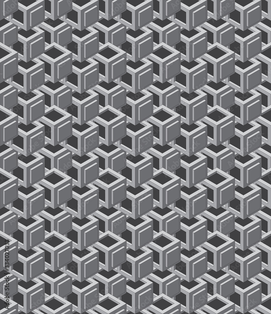 Decorative seamless gray grid or wall Decorative seamless gray grid or wall