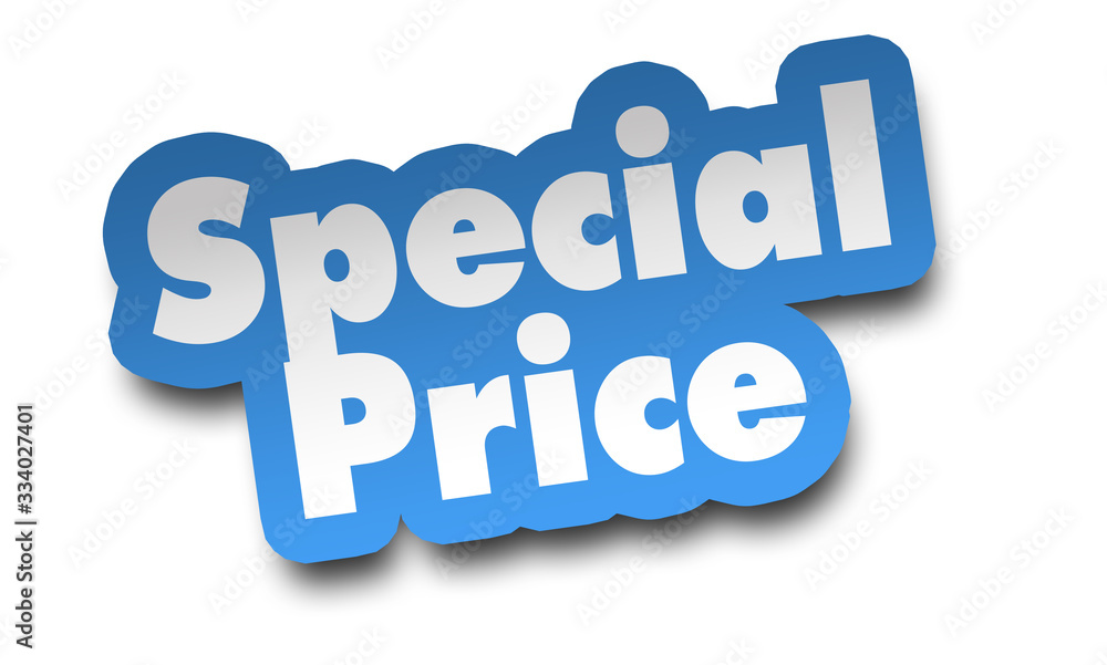 special price concept 3d illustration isolated