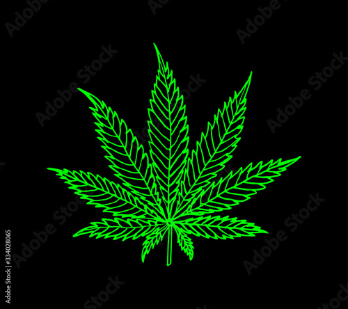 Marijuana graphic design vector art