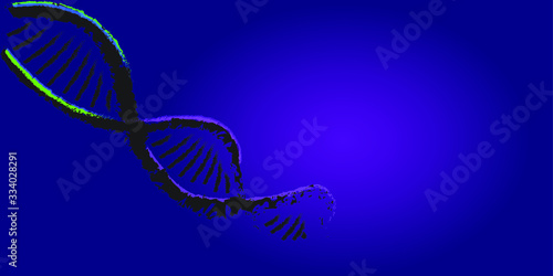 DNA on blue background