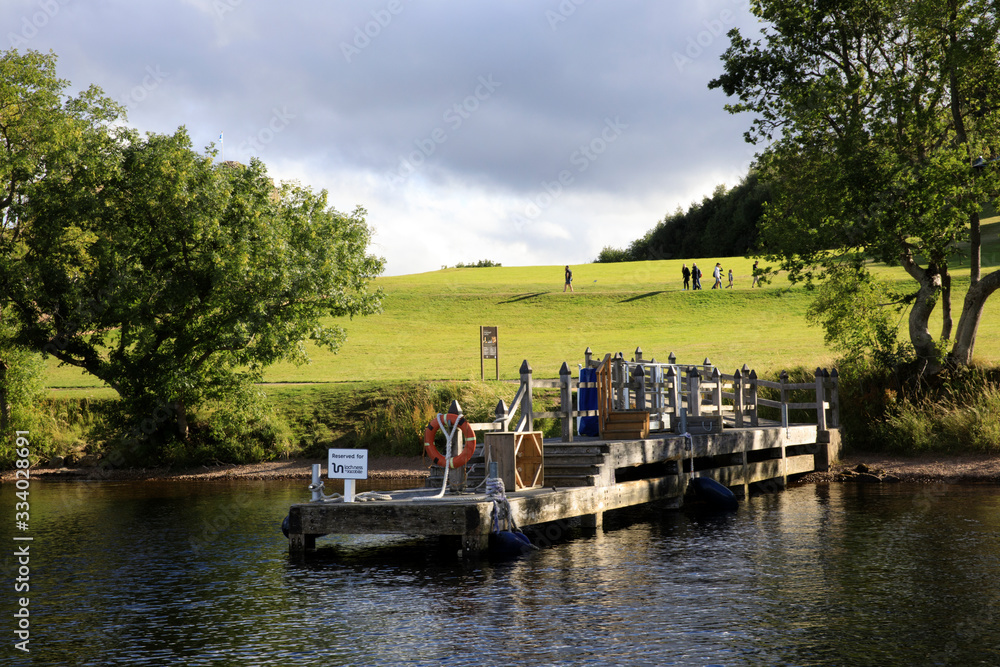 Loch Ness (Scotland), UK - August 02, 2018: Loch Ness lake, Scotland, Highlands, United Kingdom Loch Ness (Scotland), UK - August 02, 2018: Loch Ness lake, Scotland, Highlands, United Kingdom
