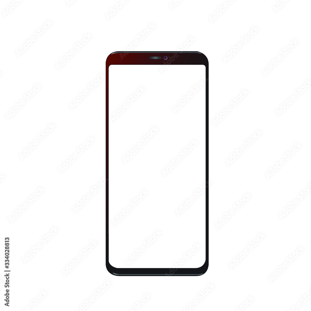smartphone iphone with blank screen and modern frameless design in two rotated perspective positions - isolated on white background smartphone iphone with blank screen and modern frameless design in two rotated perspective positions - isolated on white background