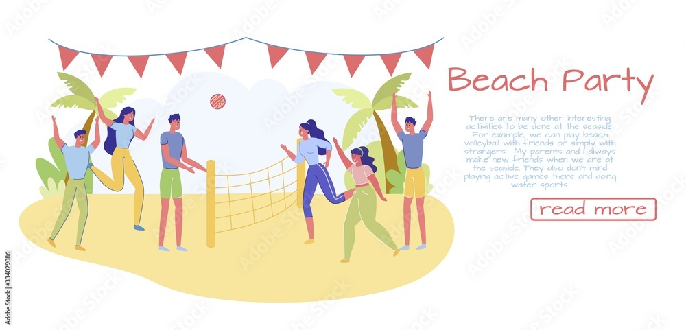 Beach Party Banner and Sporting Event Outdoor.