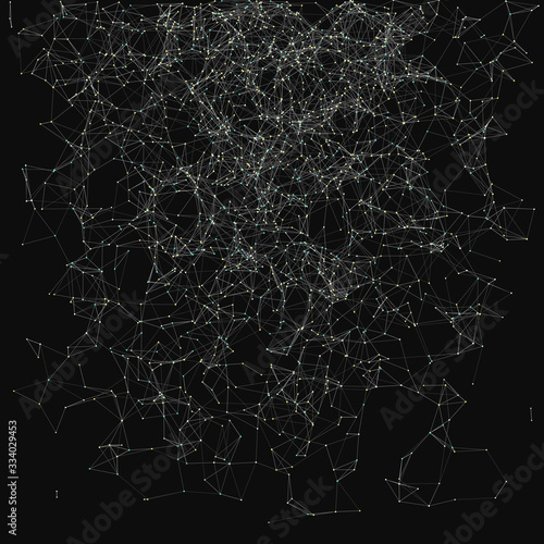 Network Mesh Random Procedural Art background illustration