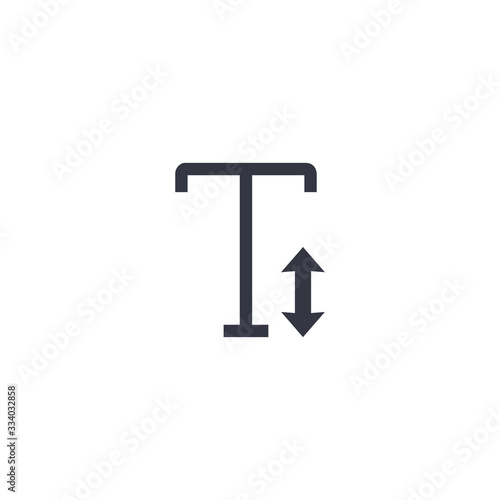 Text font size icon with ar...