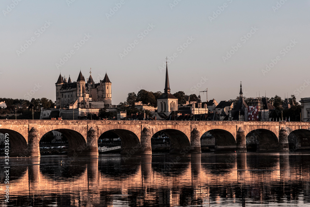 Saumur Bridge and Castle