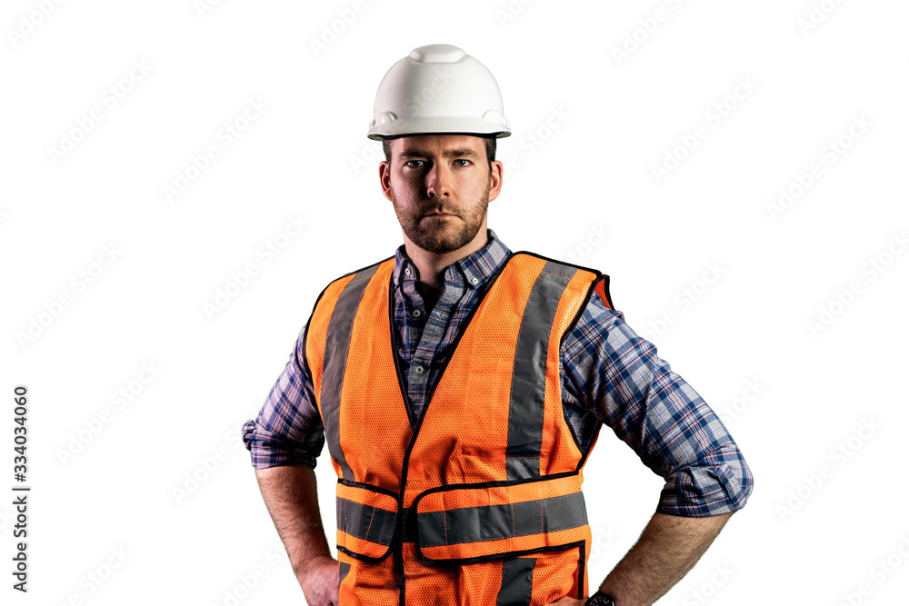 Construction Worker with Hands on Hips Construction Worker with Hands on Hips
