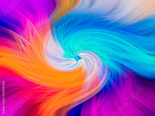 an image of twirls and colours to form an effective piece of abstract wall art