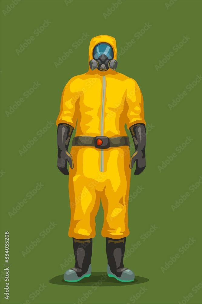 man in yellow hazard suit man in yellow hazard suit
