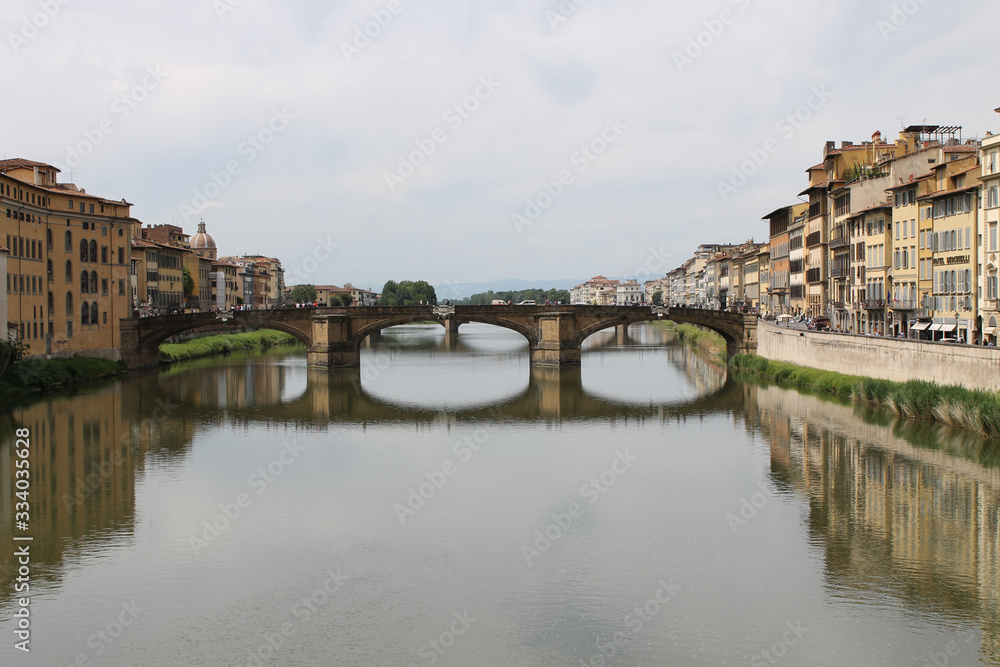 Bridge over the river in Florence, Italy