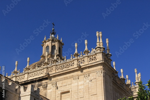 The dome of Seville Cathedral (Catedral de Santa María de la Sede) in Seville, Andalusia, Spain.