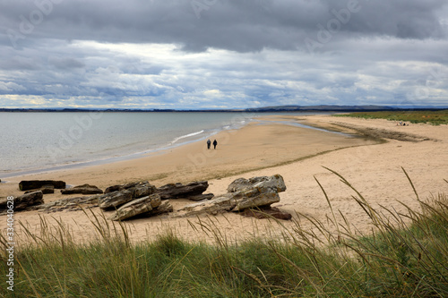 Dornoch (Scotland), UK - August 03, 2018: Dornoch Beach, Dornoch, Scotland, Highlands, United Kingdom