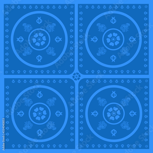 Lurji supra. Georgian traditional ornaments. Vector Ornament With Caucasian Motifs. Vector, Illustration
