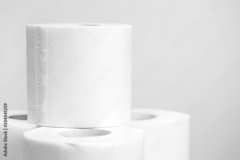 Toilet paper closeup on white background Toilet paper closeup on white background