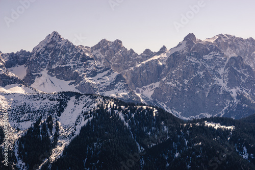 Bergmassiv in den Deutschen Alpen bei Mittenwald