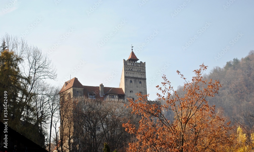 Autumn at Bran Castle, situated in Transylvania near Bran and Brasov, is a national monument and landmark in Romania. Commonly known outside Romania as Dracula's Castle.