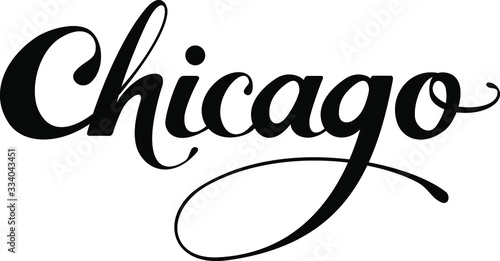 Chicago - custom calligraphy text