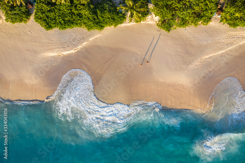 Seychelles Mahe Island Anse Intendance beach Aerial view  photo