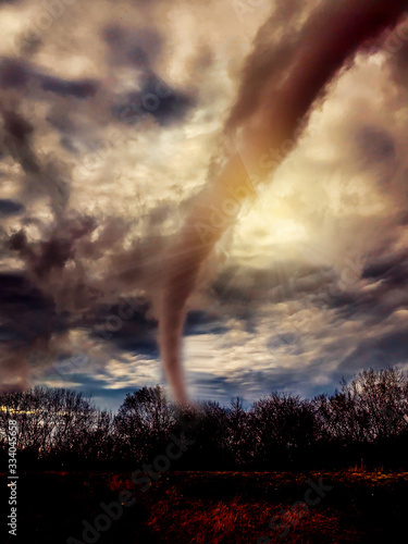 Fototapeta Strong tornado in Minnesota