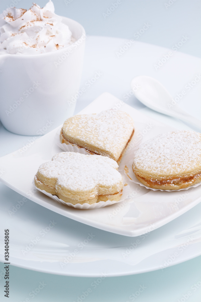 cookies and alfajores with sour cream and jam cookies and alfajores with sour cream and jam