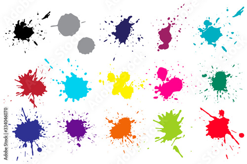 Grunge splatters Abstract ink splashes text banner