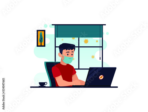 flat illustration of prevention from corona virus, 2019 - ncov vector 