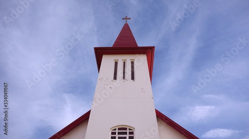 Wallpaper Mural Gazing Up at Church and Sky -- near Vik, Iceland Torontodigital.ca