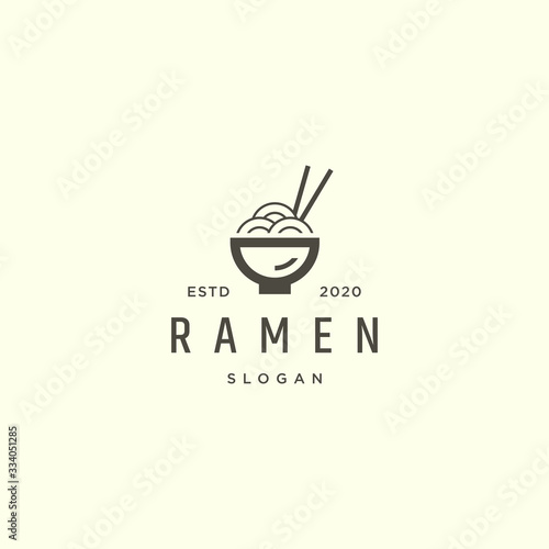 Ramen logo design vector template