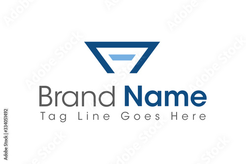 Free Download Simple logo letter A with the concept of a combination of shapes in classic blue. The logo concept is suitable for industrial, automotive, workshop companies - GFXLoad