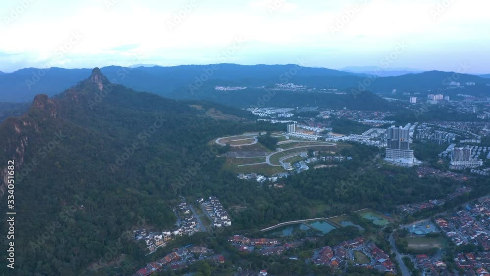 4k Scenic Aerial View of residential area development near a Quartz Ridge 4k Scenic Aerial View of residential area development near a Quartz Ridge