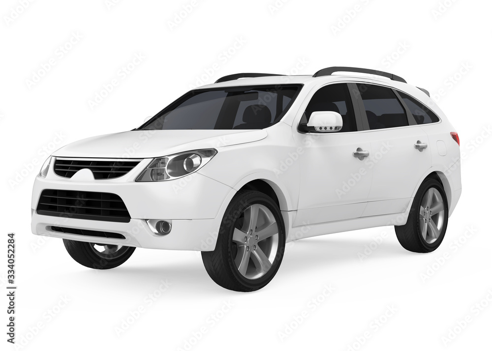 Fototapeta premium SUV Car Isolated