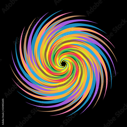 カラフルな渦巻のイメージイラスト