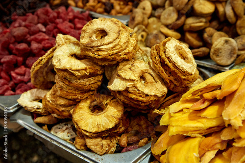 Dried Pineapple and Mango at Market in Tel Aviv