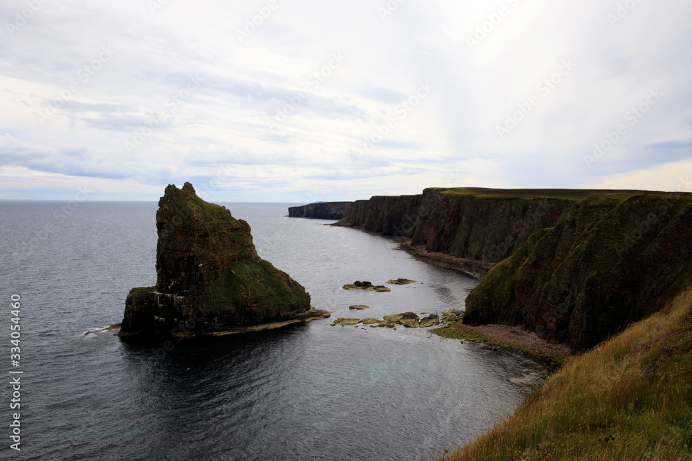 Duncansby (Scotland), UK - August 03, 2018: The Duncansby stacks, duncansby head, Scotland, Highlands, United Kingdom