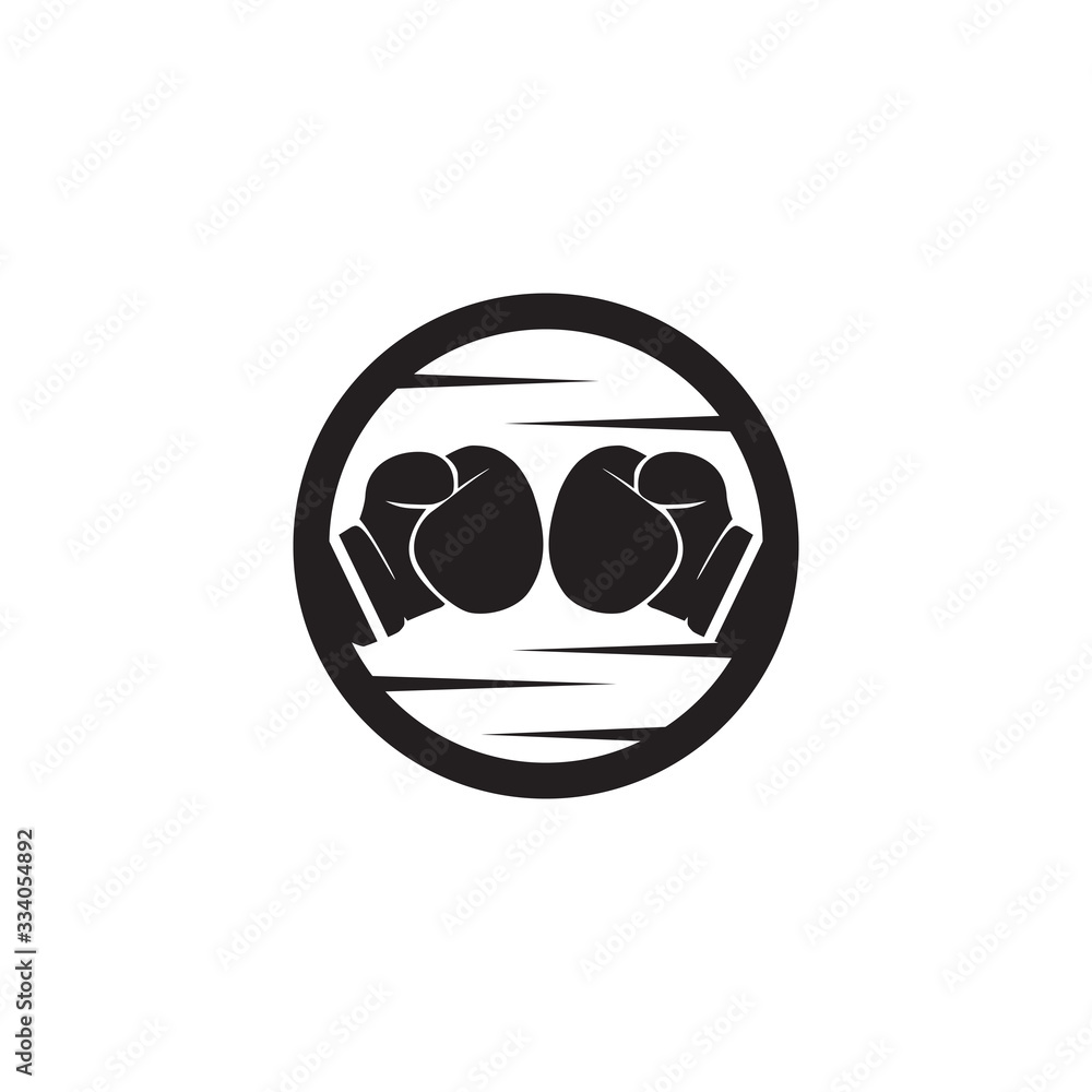 Boxing gloves logo icon design vector Boxing gloves logo icon design vector