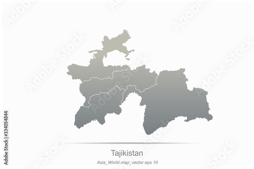 aisan countries map. asia of modern vector map series.