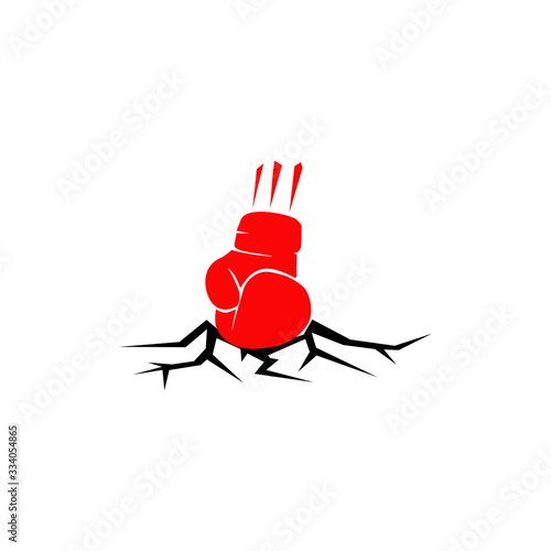 Boxing gloves logo icon design vector