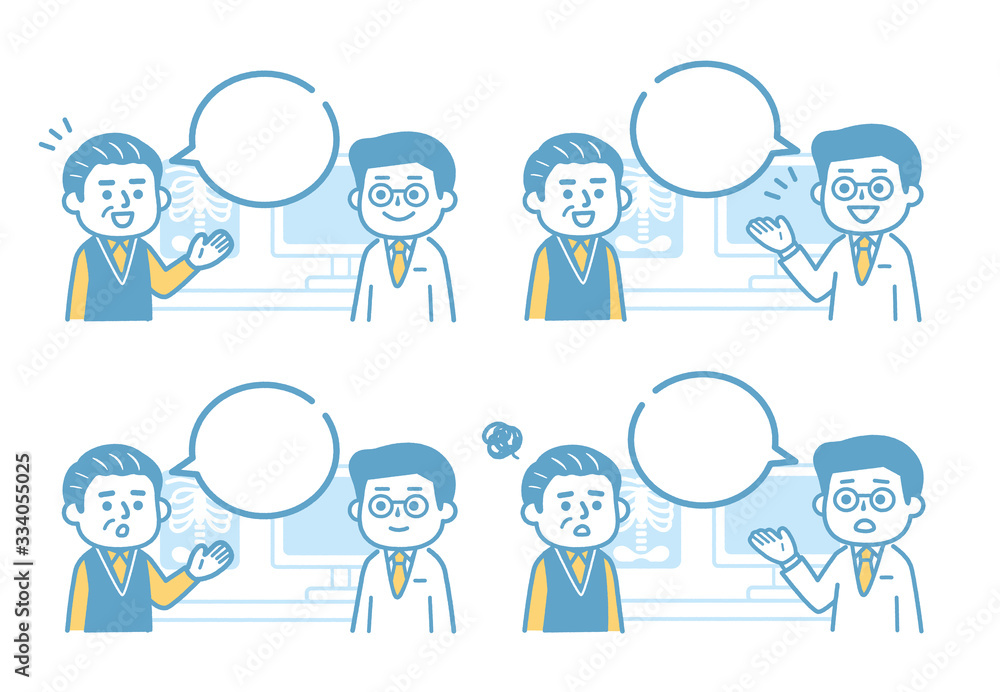 Conversation with elderly and doctor Conversation with elderly and doctor