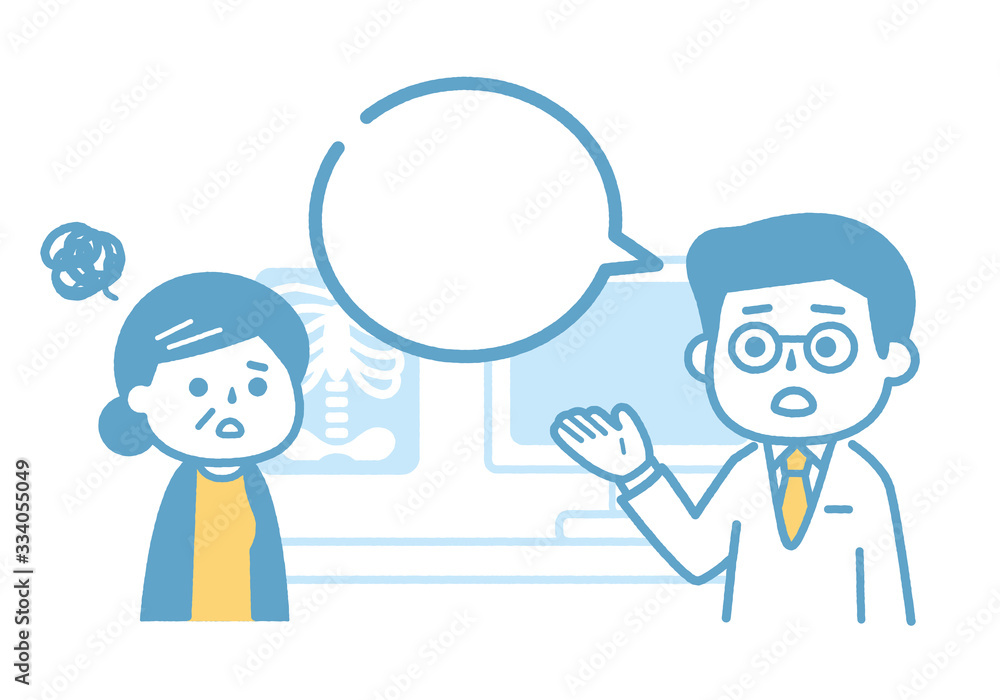 Consultation of a grandmother and a doctor Consultation of a grandmother and a doctor