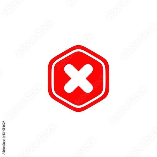 Stop sign icon logo design vector