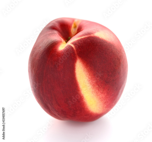 Wallpaper Mural side view fresh peach on a white background Torontodigital.ca